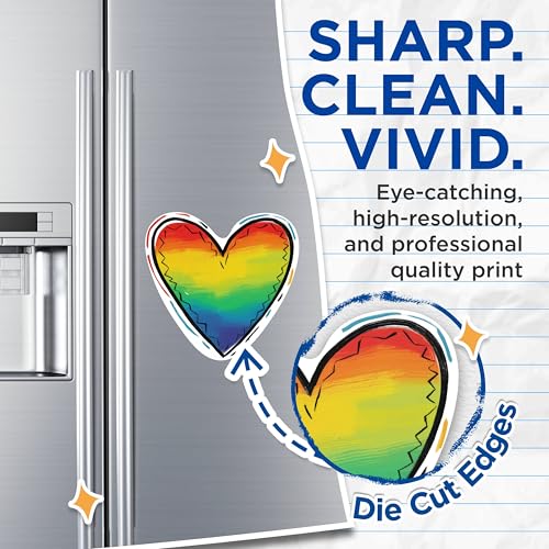 (2 Packs) Rainbow Heart Welcoming Inclusive Magnets - Rainbow LGBTQ Heart Magnets - 5 Inches On Longest Side - Premium Magnet - for Fridges, Toolboxes, Cars - Made in USA - MAG2283