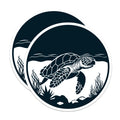 (2 Pack) Sea Turtle Magnets - Ocean Animal Decor - Coastal Fridge Locker Art - Marine Life Accent - 5 Inches On Longest Side - Thick Durable Magnet - Made in USA - MAG39929