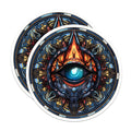 (2 Pack) Eye of Providence Magnets - Mystical All Seeing Eye Mandala - Spiritual Third Eye Stained Glass Art - 5 Inches On Longest Side - Thick Durable Magnet - Made in USA - MAG22543