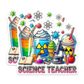 (2 Pack) Science Teacher Stickers - Chemistry Classroom Decoration - Fun Science Lab Stickers - 5" On Longest Side - Sticks to Smooth Flat Surfaces - Made in USA - BMCS5670