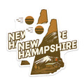 (2 Pack) New Hampshire Magnets - NH State Outline Art - White Mountain Scenic - Lodge Cabin Decor - US State Souvenir - 5 Inches On Longest Side - Thick Durable Magnet - Made in USA - MAG20661