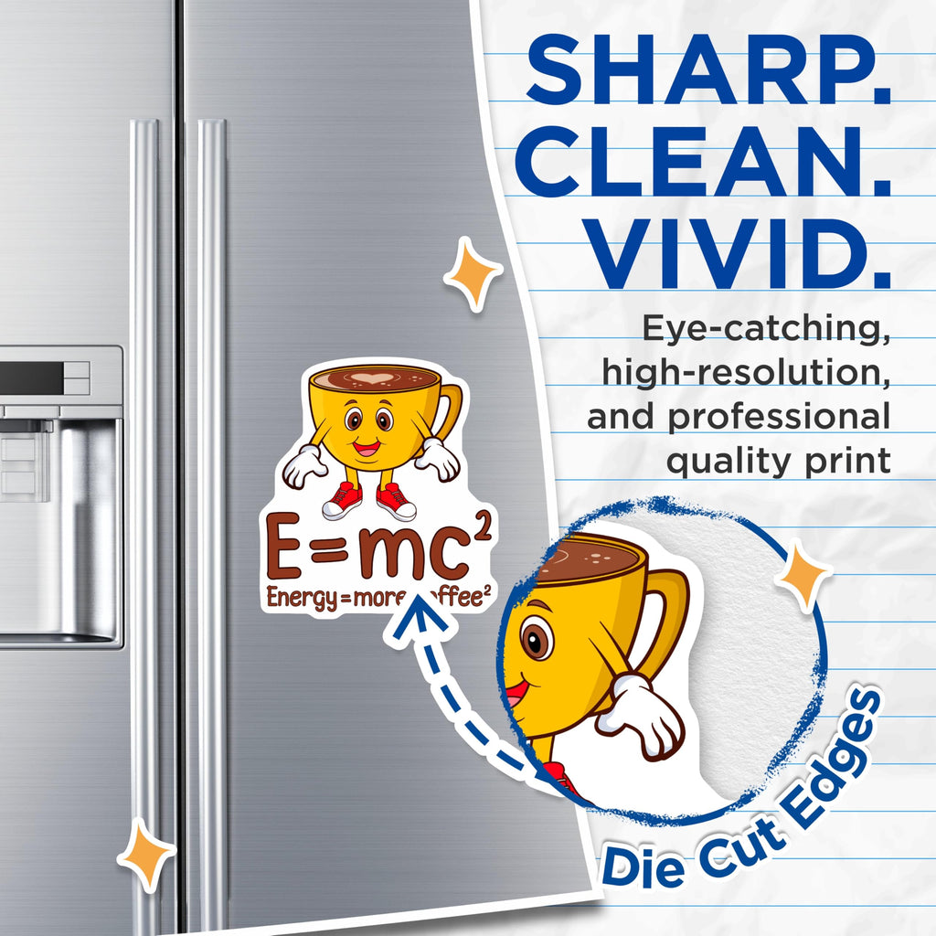 (2 Pack) Coffee Equation Magnets - Funny Math Magnet - Coffee Lover Home Decor - 5" On Longest Side - Premium Magnet - for Cars, Refrigerators, Toolboxes, Lockers - Made in USA - MAG18038