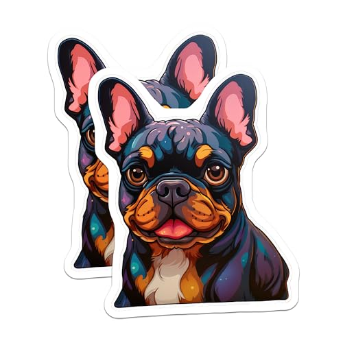 (2 Pack) French Bulldog Magnets - Dog Lover Gifts - Cute Frenchie - Animal Lover Magnet - 5" On Longest Side - for Cars, Fridges, Toolboxes - Made in USA - MAG3930