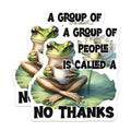 (2 Pack) Funny Frog Magnets - No Thanks Meme - Tea Drinking Frog Home Decor - 5" On Longest Side - Premium Magnet - for Cars, Refrigerators, Toolboxes, Lockers - Made in USA - MAG14230
