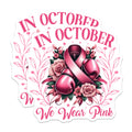 (2 Pack) Breast Cancer Awareness Magnets - Pink Ribbon Fight - October We Wear Pink Magnets - 5" On Longest Side - Premium Magnet - for Cars, Refrigerators, Toolboxes, Lockers - Made in USA - MAG17084