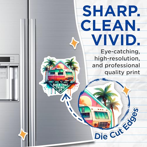 (2 Pack) Back That Thing Up Magnets - Travel Magnets - Funny RV Magnets Adventure - 5" On Longest Side - for Cars, Fridges, Toolboxes - Made in USA - MAG6885