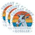 (3 Pack) Throat Goat Decals - Professional Gobbler - Funny Goat Sticker - 3 Inches On Longest Side - Easy Peel & Apply - Made in USA - 3MCS2373