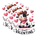 (3 Pack) Howdy Valentine Decals - Cowboy Cow Sticker - Cute Laptop Decal - 3 Inches On Longest Side - Easy Peel & Apply - Made in USA - 3MCS1917