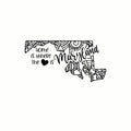 (3 Pack) Maryland Decals - Home State Decal - Laptop Decals - 3 Inches On Longest Side - Easy Peel & Apply - Made in USA - 3MCS7831