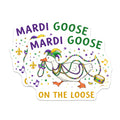 (2 Pack) Mardi Goose Magnets - Fun Holiday Decor - Louisiana Celebration Accessory - 5" On Longest Side - Premium Magnet - for Cars, Refrigerators, Toolboxes, Lockers - Made in USA - MAG17100