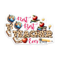 (2 Pack) Best Teacher Ever Magnets - Teacher Appreciation - Classroom Decor - 5" On Longest Side - for Cars, Fridges, Toolboxes - Made in USA - MAG8045
