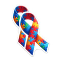(2 Pack) Autism Awareness Magnets - Puzzle Ribbon Magnets - Support Autism - Colorful Puzzle Shape - 5" On Longest Side - for Cars, Fridges, Toolboxes - Made in USA - MAG6849