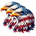 (3 Pack) American Eagle Decals - Patriotic Stickers - Laptop Decals - 3 Inches On Longest Side - Easy Peel & Apply - Made in USA - 3MCS0981