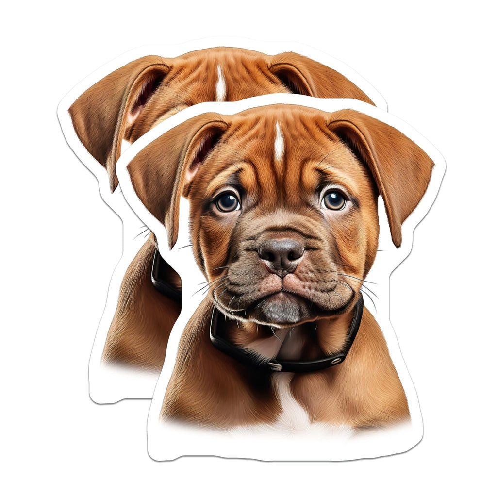(2 Pack) Cute Puppy Magnets - Adorable Dog Lover Decor - Fridge Locker Office Accessories - 5 Inches On Longest Side - Thick Durable Magnet - Made in USA - MAG26175