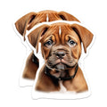 (2 Pack) Cute Puppy Magnets - Adorable Dog Lover Decor - Fridge Locker Office Accessories - 5 Inches On Longest Side - Thick Durable Magnet - Made in USA - MAG26175