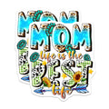 (2 Pack) Mom Life Magnets - Western Country Style - Leopard Cow Print - Sunflower Turquoise Decor - 5 Inches On Longest Side - Thick Durable Magnet - Made in USA - MAG25291