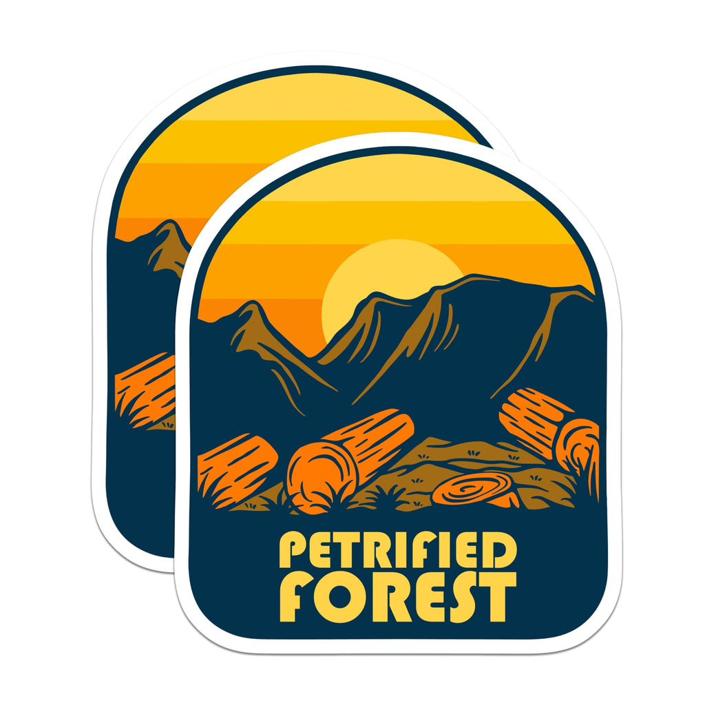 (2 Pack) Petrified Forest Magnets - National Park Decor - Travel Souvenir Magnets - 5" On Longest Side - Premium Magnet - for Cars, Refrigerators, Toolboxes, Lockers - Made in USA - MAG18915