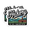 (2 Pack) Hickory Magnets - Furniture Capital Souvenir - North Carolina Decor - 5" On Longest Side - Premium Magnet - for Cars, Refrigerators, Toolboxes, Lockers - Made in USA - MAG17243