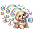 (3 Pack) Poodle Puppy Decals - Cute Dog Stickers - Laptop Decals - 3 Inches On Longest Side - Easy Peel & Apply - Made in USA - 3MCS8381