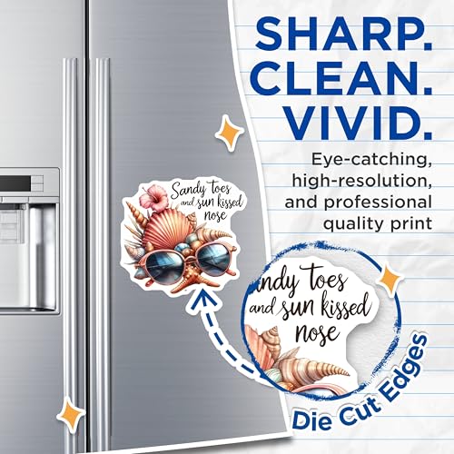 (2 Pack) Sandy Toes and Sun Kissed Nose Magnets Magnets - 5" On Longest Side - Made in USA - Sticks to Refrigerators & Metal Surfaces - MAG9284