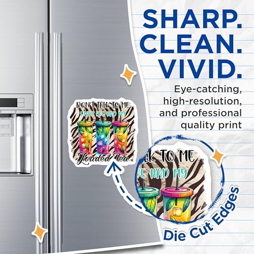 (2 Pack) Don't Talk to Me Until I've Had My Loaded Tea Magnets - Funny Kitchen Decor - 5" On Longest Side - for Cars, Fridges, Toolboxes - Made in USA - MAG8300