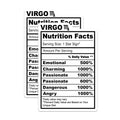 (2 Pack) Virgo Nutrition Facts Magnets - Zodiac Sign - Astrology Refrigerator Magnets - 5" On Longest Side - Premium Magnet - for Cars, Refrigerators, Toolboxes, Lockers - Made in USA - MAG16095