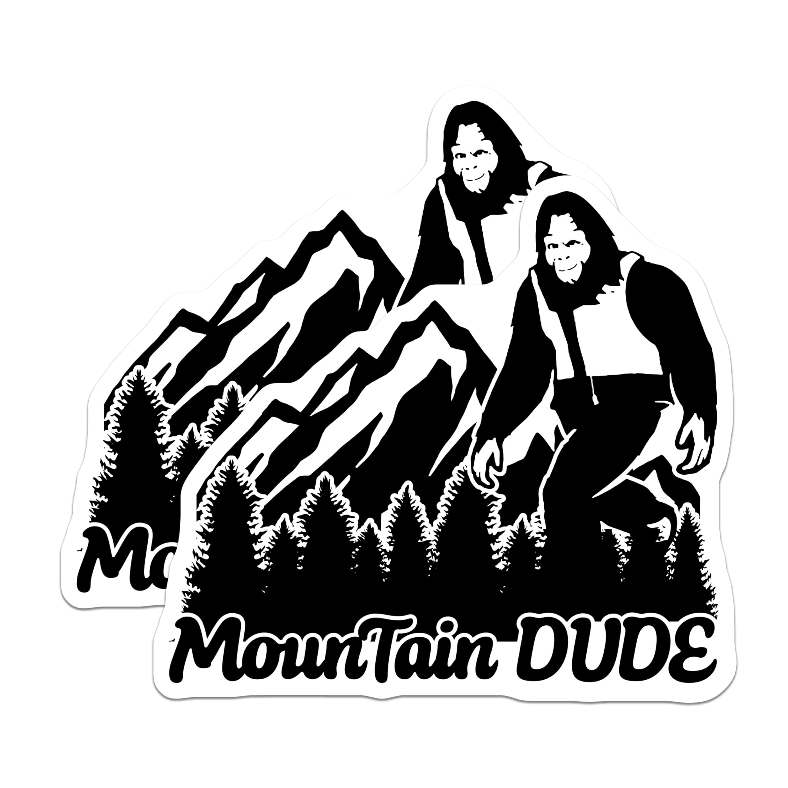(2 Pack) Bigfoot Mountain Dude Magnets - Sasquatch Forest Adventure - Funny Outdoors Decor - 5 Inches On Longest Side - Thick Durable Magnet - Made in USA - MAG21320