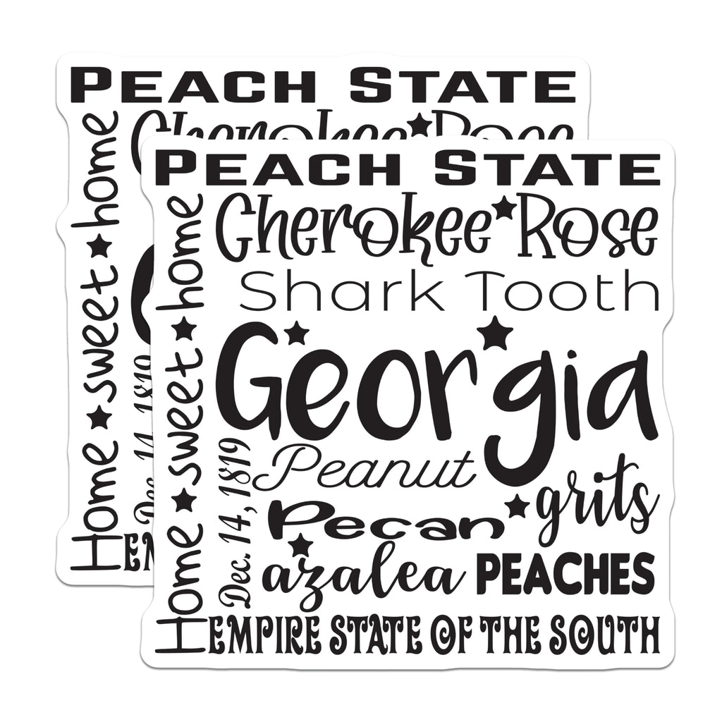 (2 Pack) Georgia State Magnets - Souvenir Refrigerator Magnets - Travel Theme Accessories - 5" On Longest Side - Premium Magnet - for Cars, Refrigerators, Toolboxes, Lockers - Made in USA - MAG18267