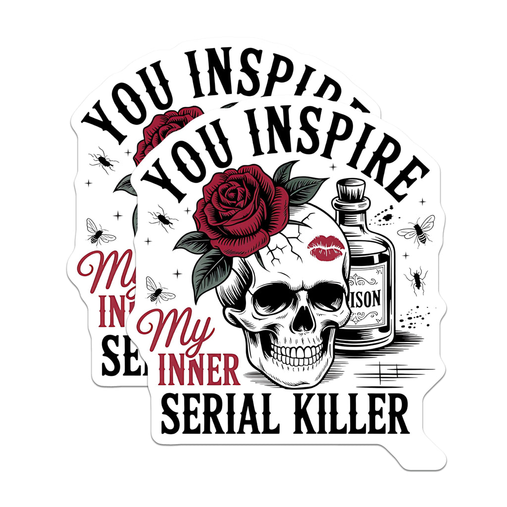 (2 Pack) Serial Killer Magnets - Dark Humor Decor - Goth Home Goods - 5" On Longest Side - Premium Magnet - for Cars, Refrigerators, Toolboxes, Lockers - Made in USA - MAG16616