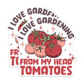 (2 Pack) Tomato Gardening Magnets - I Love Tomatoes - Garden Vegetables Magnets - 5" On Longest Side - Premium Magnet - for Cars, Refrigerators, Toolboxes, Lockers - Made in USA - MAG17337