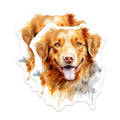 (2 Pack) Nova Scotia Duck Toller Magnets - Watercolor Dog Art - Pet Lover Decor - 5 Inches On Longest Side - Thick Durable Magnet - Made in USA - MAG29884