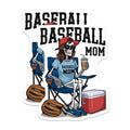 (2 Pack) Baseball Mom Skeleton Magnets - Funny Game Day Decor - Sports Parent Fan Art - 5 Inches On Longest Side - Thick Durable Magnet - Made in USA - MAG20513