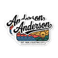 (2 Pack) Anderson Indiana Magnets - Electric City Souvenir - Indiana Hometown Decor - 5" On Longest Side - Premium Magnet - for Cars, Refrigerators, Toolboxes, Lockers - Made in USA - MAG18147