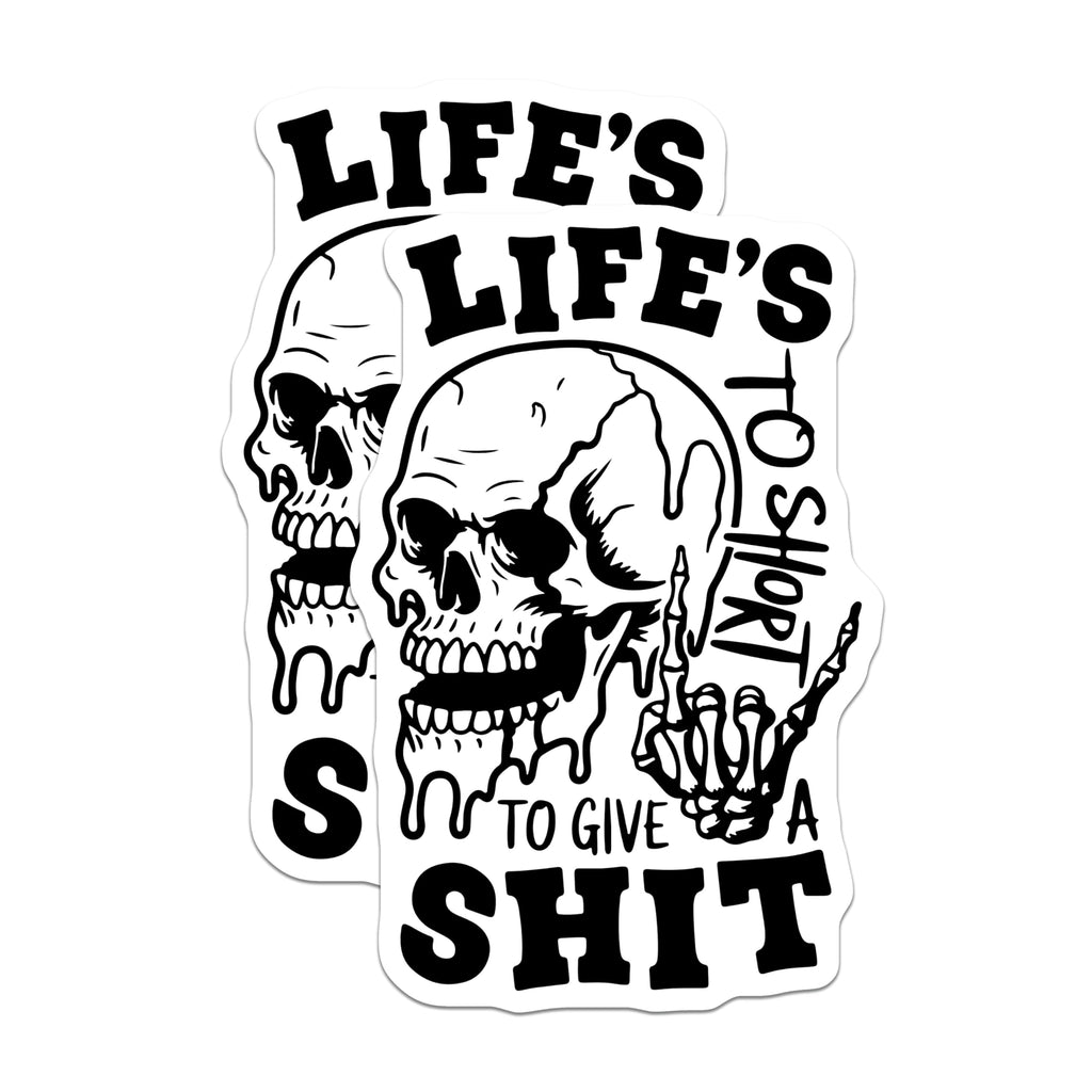 (2 Pack) Skull Middle Finger Magnets - Sarcastic Skull Design - Attitude Magnets - 5" On Longest Side - Premium Magnet - for Cars, Refrigerators, Toolboxes, Lockers - Made in USA - MAG15346
