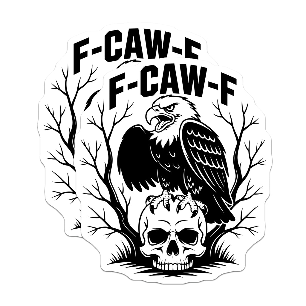 (2 Pack) Eagle and Skull Magnets - F-CAW-F - Gothic Refrigerator Magnets - 5" On Longest Side - Premium Magnet - for Cars, Refrigerators, Toolboxes, Lockers - Made in USA - MAG15863