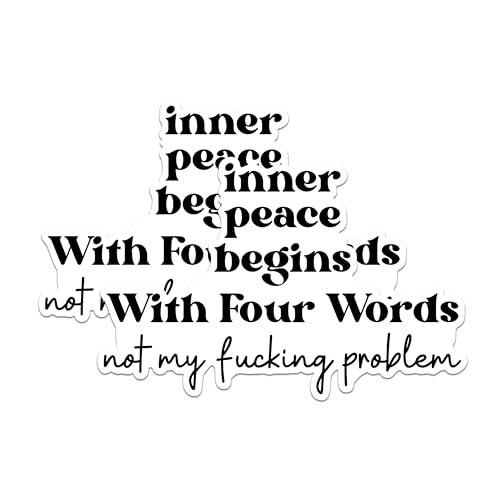 (2 Pack) Inner Peace Magnets - Motivational Quote Magnets - Funny Adult Magnets- 5" On Longest Side - for Fridges, Toolboxes, Cars - Made in USA - MAG2984