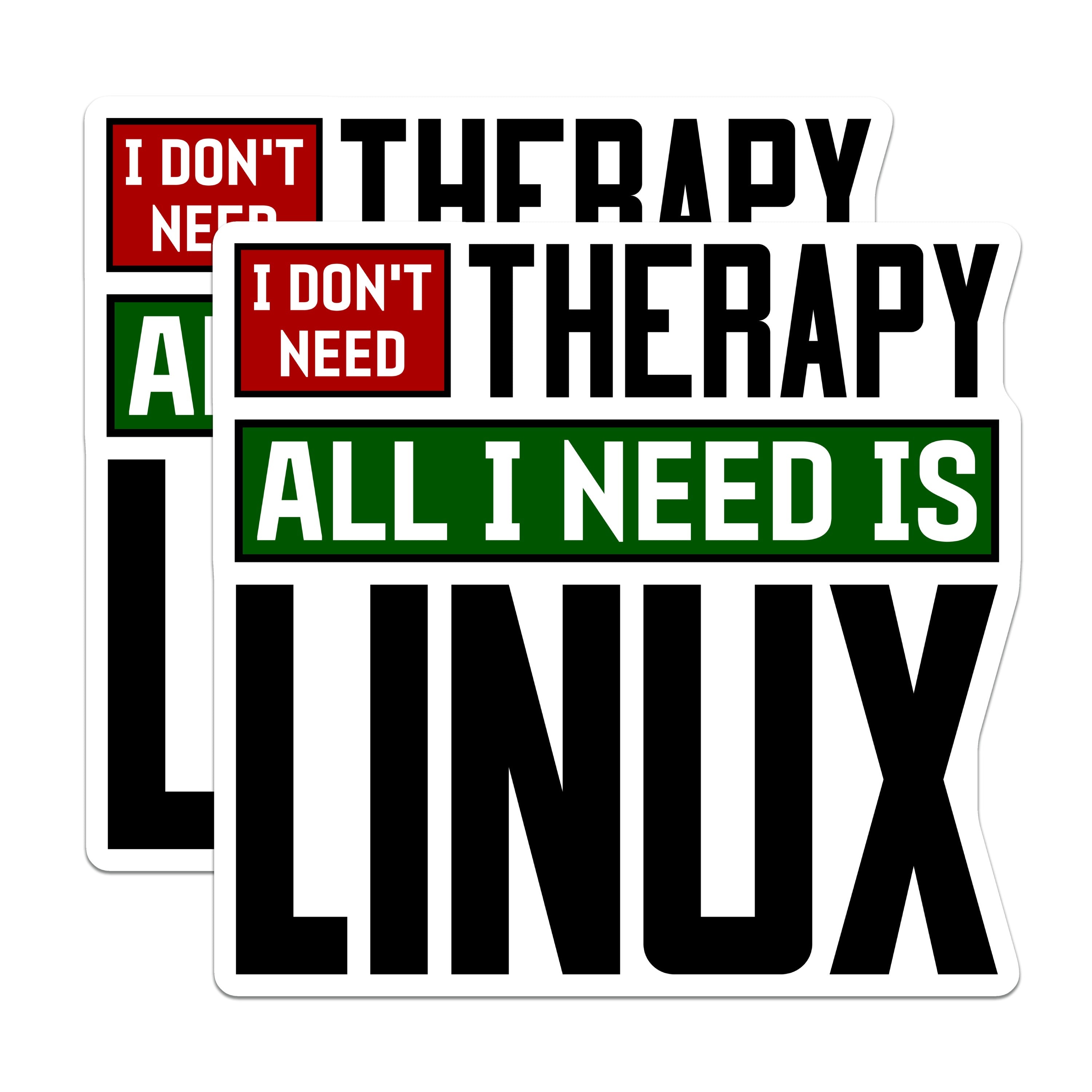 (2 Pack) Funny Linux Magnets - Programmer Humor - Tech Enthusiast Refrigerator Decor - 5 Inches On Longest Side - Thick Durable Magnet - Made in USA - MAG38204