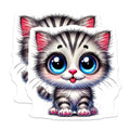 (2 Pack) Cute Kitten Magnets - Cartoon Cat Decor - Refrigerator Magnets - 5" On Longest Side - Premium Magnet - for Cars, Refrigerators, Toolboxes, Lockers - Made in USA - MAG16413