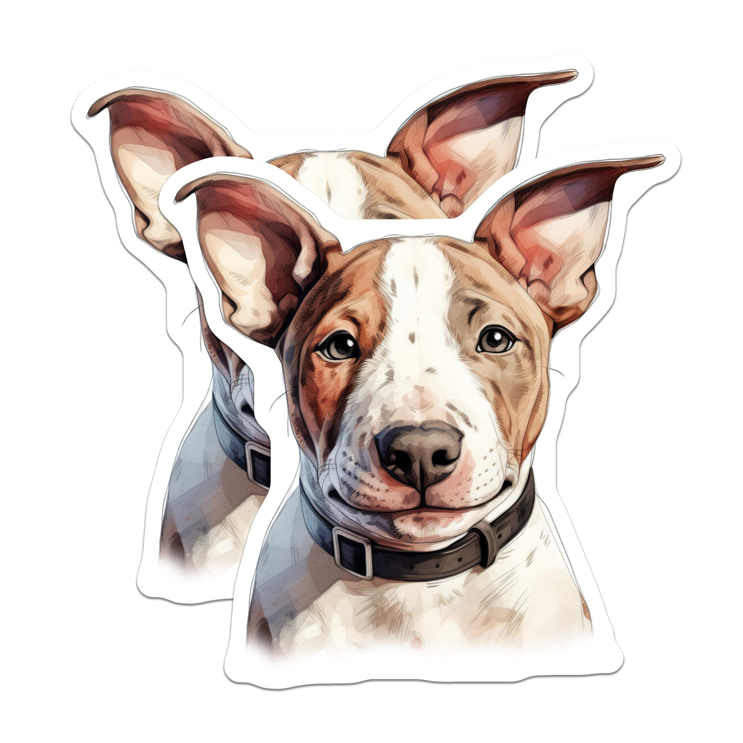 (2 Pack) Cute Dog Face Magnets - Pet Owner Refrigerator Decor - Animal Lover Home Accent - 5 Inches On Longest Side - Thick Durable Magnet - Made in USA - MAG26895