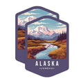 (2 Pack) Alaska State and Capitol Magnets - AK State Magnet - Choose from 50 States - 5" On Longest Side - Premium Magnet - for Cars, Refrigerators, Toolboxes, Lockers - Made in USA - MAG1458