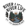 (2 Pack) River Life Magnets Magnets - Cuz Beaches Be Salty - Outdoor Adventure Magnet - 5" On Longest Side - Made in USA - Sticks to Refrigerators & Metal Surfaces - MAG9178