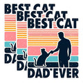 (3 Pack) Best Cat Dad Ever Decals - Feline Pet Lover - Gift for Cat Owner - 3 Inches On Longest Side - Easy Peel & Apply - Made in USA - 3MCS1526