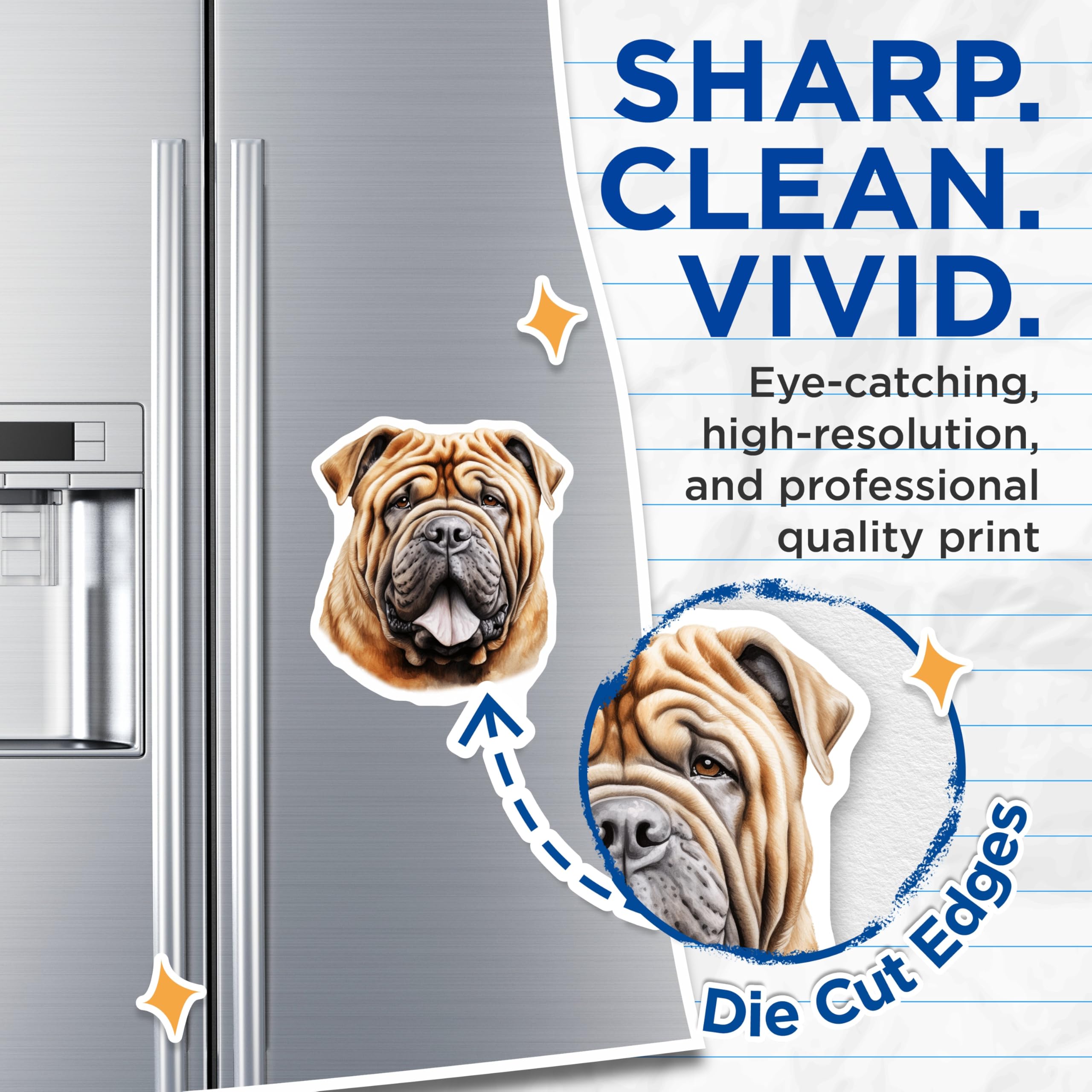 (2 Pack) Bullmastiff Dog Magnets - Large Breed Lover Accessory - Pet Owner Refrigerator Decor - 5 Inches On Longest Side - Thick Durable Magnet - Made in USA - MAG26579