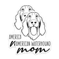 (2 Pack) American Waterhound Mom Magnets - Dog Breed Lover - Pet Owner Refrigerator Decor - 5 Inches On Longest Side - Thick Durable Magnet - Made in USA - MAG27014