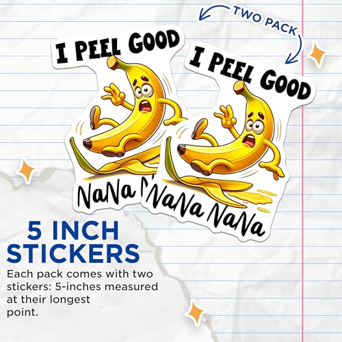 (2 Pack) Funny Baa Stickers - 5" On Longest Side - Sticks to Smooth Flat Surfaces - Made in USA - BMCS8781 - BMCS8781