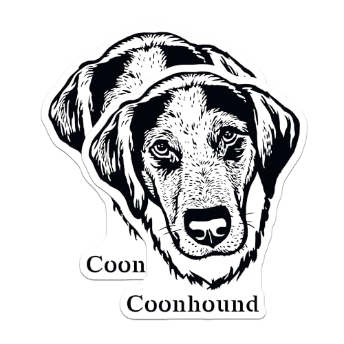 (2 Pack) Coonhound Dog Magnets - Pet Lover Fridge Magnets - Animal Themed Kitchen Magnets - 5" On Longest Side - for Cars, Fridges, Toolboxes - Made in USA - MAG4017