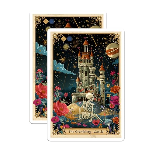 (2 Pack) Tarot Card Decor Magnet - 5" On Longest Side - Sticks to Smooth Flat Surfaces - Made in USA - MAG10010