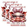 (3 Pack) Sassy Pig Decals - Funny Pig with Glasses - Dramatic Pig Decal - 3 Inches On Longest Side - Easy Peel & Apply - Made in USA - 3MCS6705