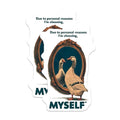 (2 Pack) Funny Goose Stickers - IÃ¢â‚¬â„¢m Choosing Myself - Humorous Inspirational Quote Stickers for Laptop or Water Bottle - 5" On Longest Side - Sticks to Smooth Flat Surfaces - Made in USA - BMCS5857