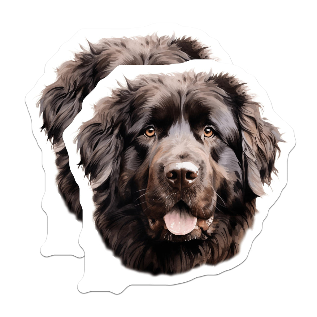 (2 Pack) Newfoundland Dog Magnets - Dog Owner Refrigerator Decor - Large Breed Animal Lover Item - 5 Inches On Longest Side - Thick Durable Magnet - Made in USA - MAG27076